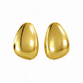 Golden Pebble Stud Earrings