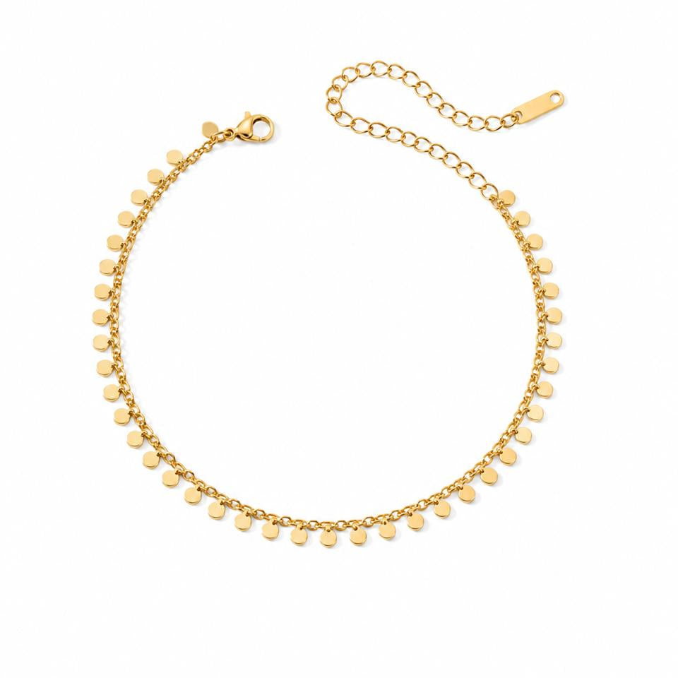 Gold Coin Charm Anklet