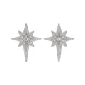 Silver Celestial Starburst Statement Studs