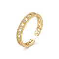 Gold Crystal Openwork Eternity Ring