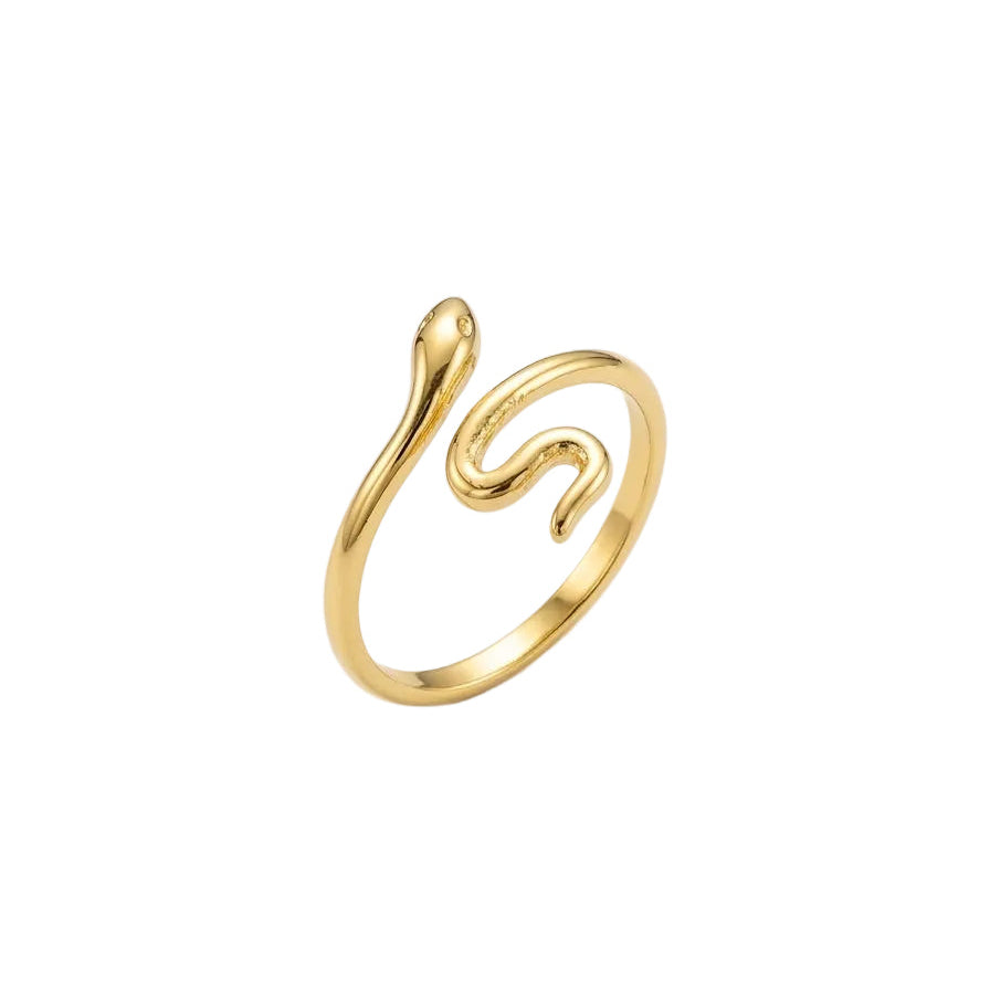 Gold Minimalist Snake Wrap Ring