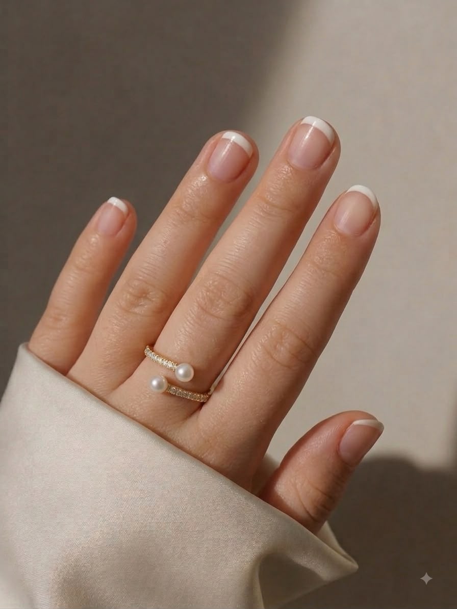 Gold Dual Pearl Open Wrap Ring