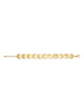 Gold Tone Brushed Disc Link Bracelet
