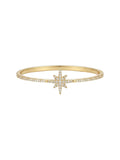 Celestial Starburst Diamond Bangle in Yellow Gold