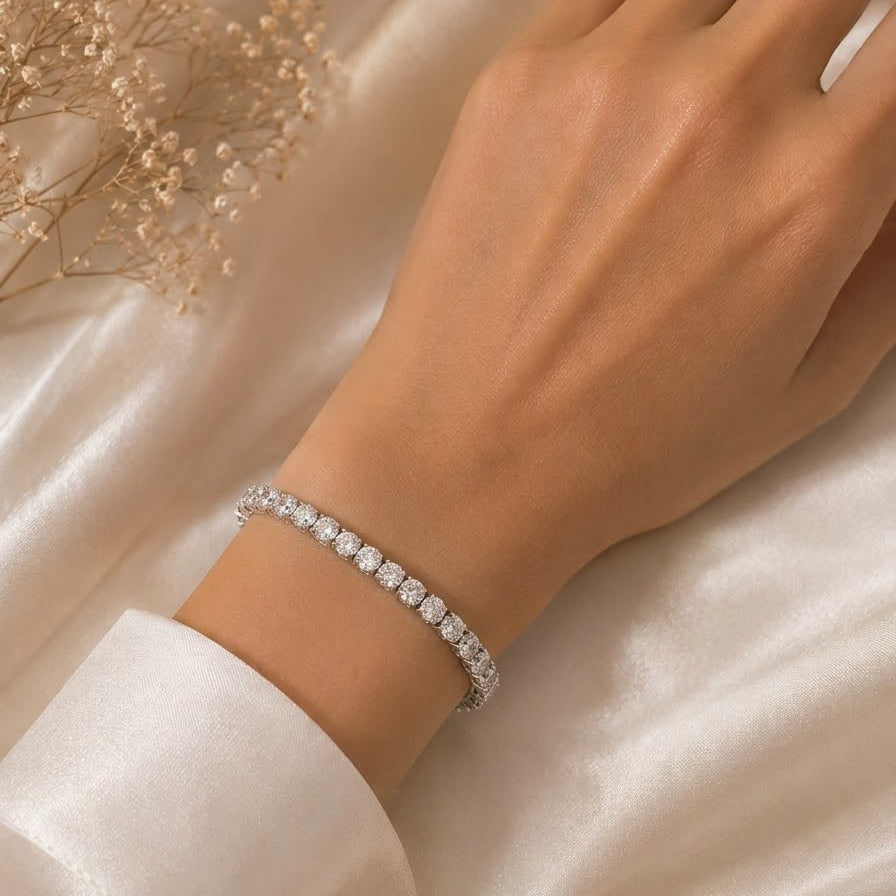 Radiant Solitaire Diamond Tennis Bracelet in