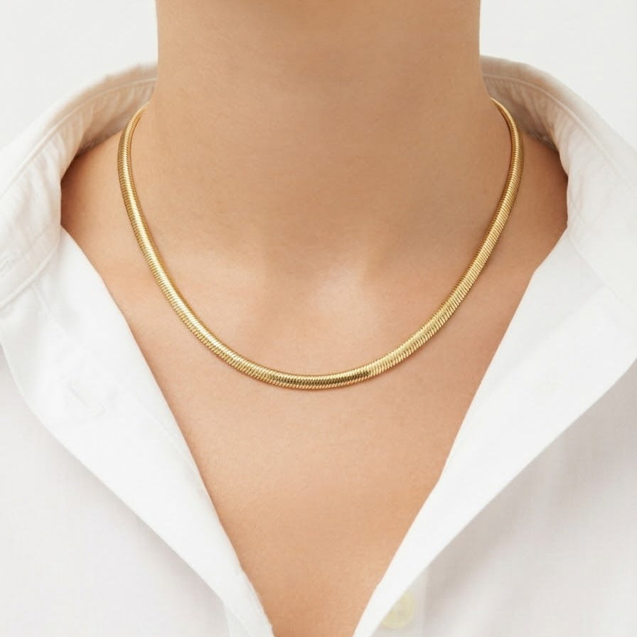 Classic Gold Snake Chain Necklace