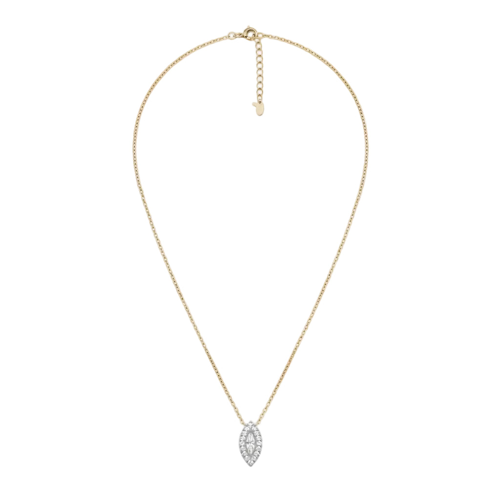 Marquise Diamond Halo Pendant