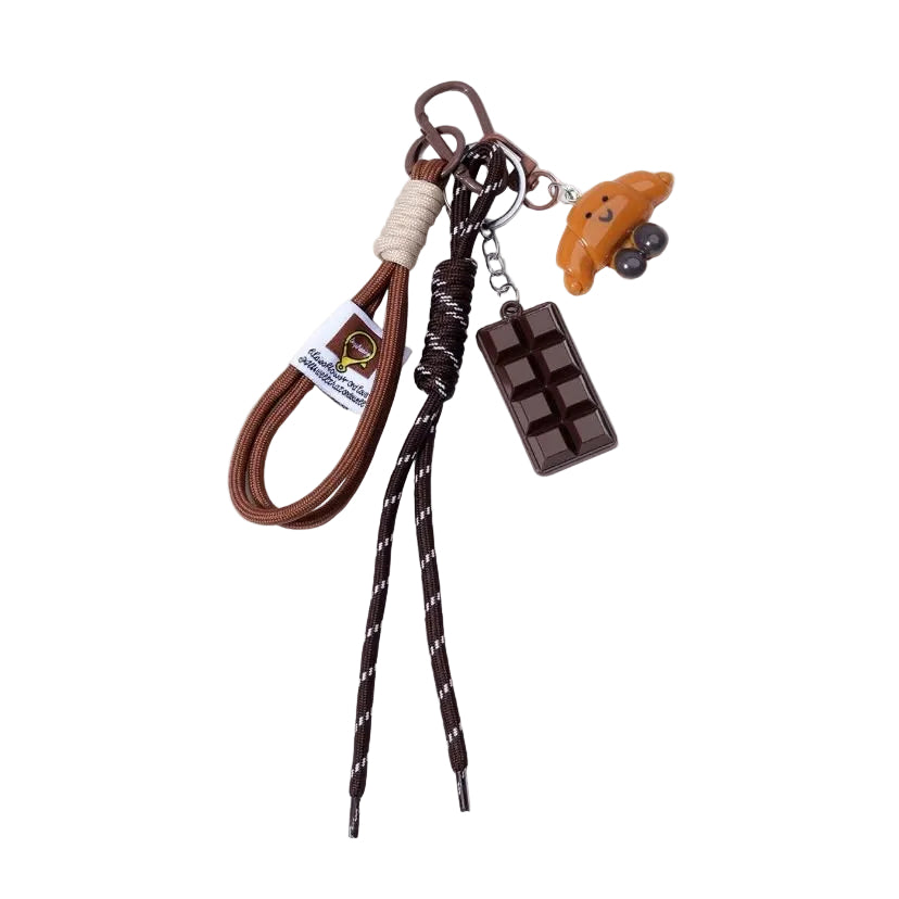 Vintage Canvas &amp; Leather Crossbody Bag with Bag Charms
