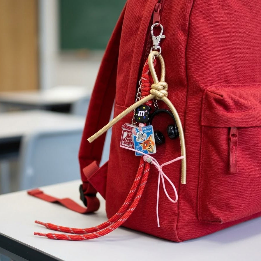 Colorful Charm Keychain Accessory