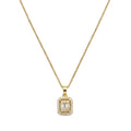 Elegant Gold Geometric Halo Pendant Necklace