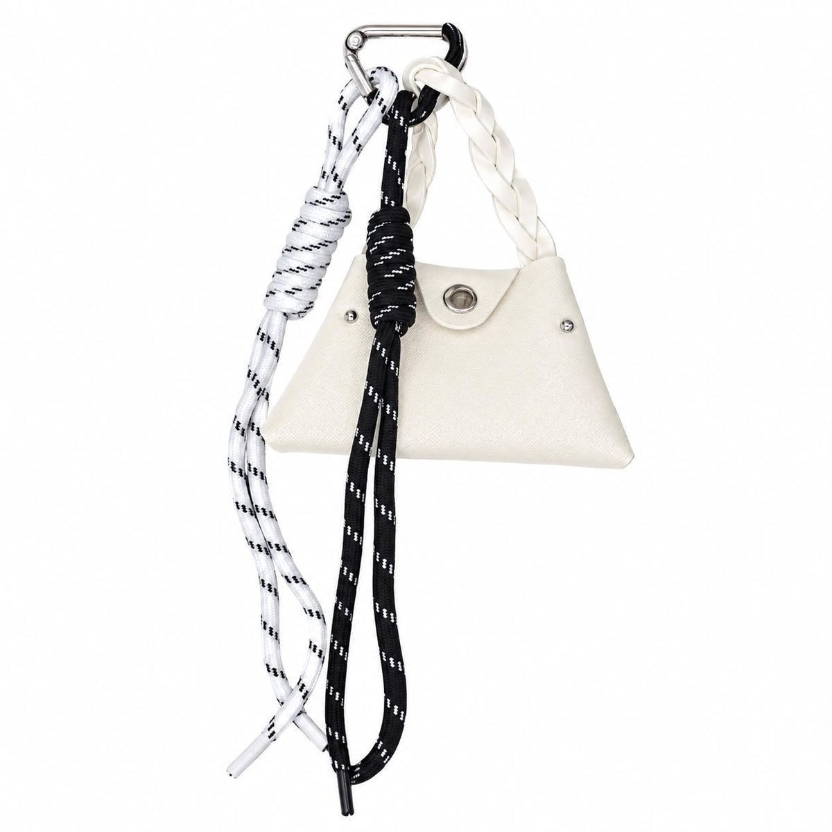 Plush Bag Charm with Miniature Handbag and Rope Details &nbsp;