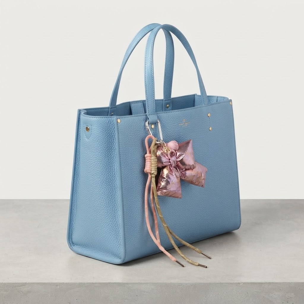Metallic Puffy Bow Bag Charm &nbsp;