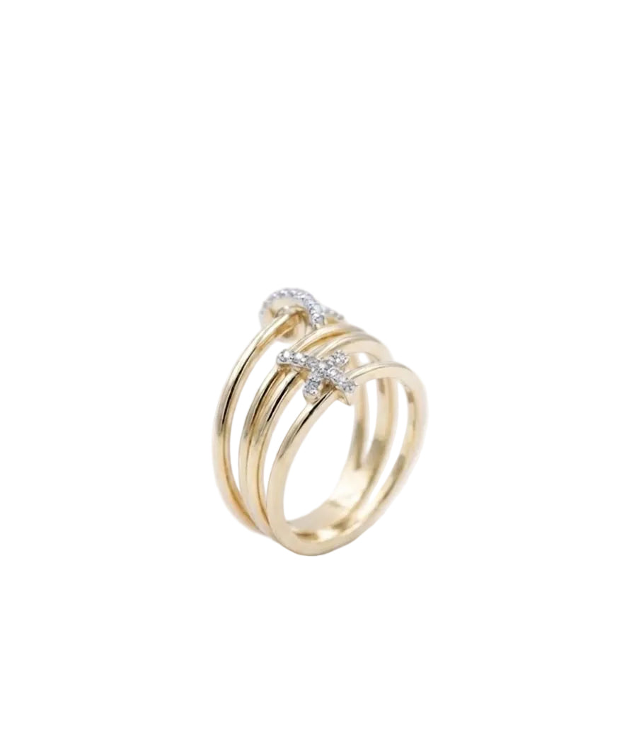 Bold Triple-Band Statement Ring