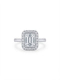 Emerald Cut Halo Ring